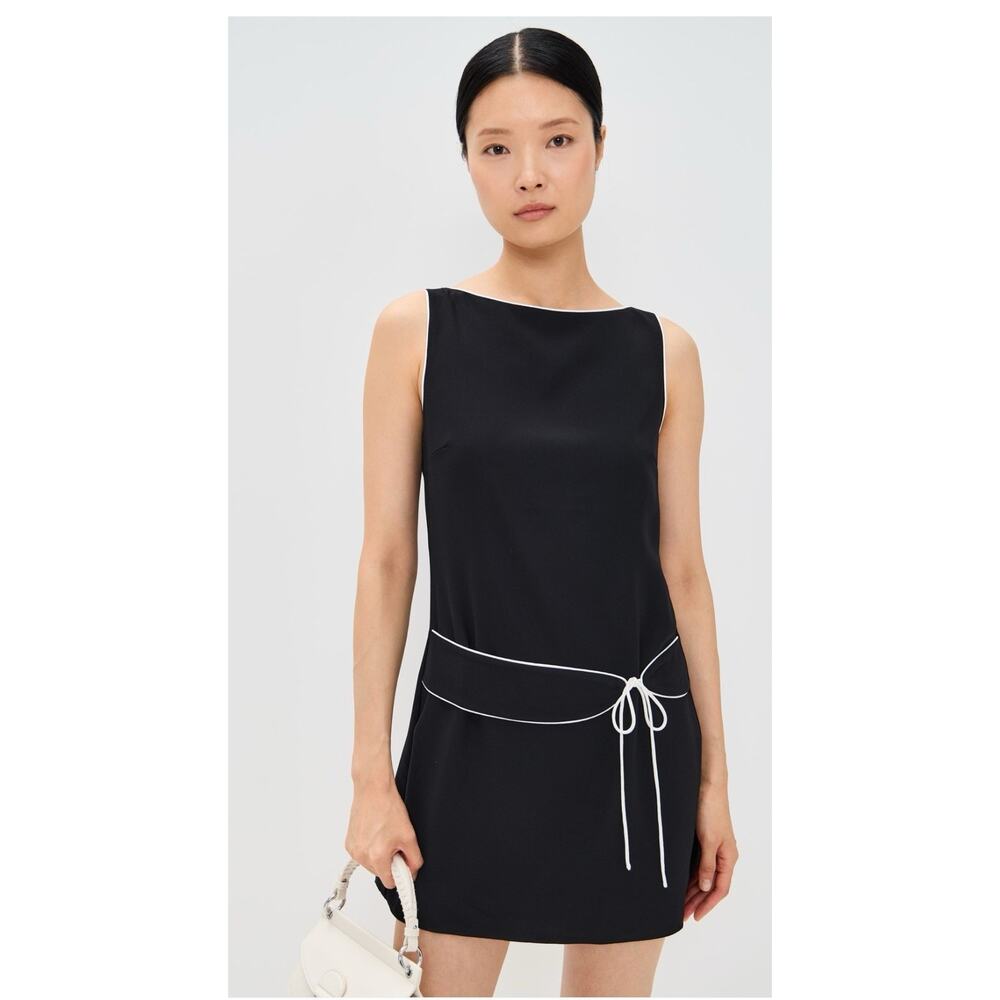 Amanda Uprichard Scotlyn Dress XS NWT Black Ivory